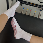 PILATES SOCKS · HVID/RØD