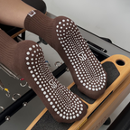 PILATES SOCKS · BRUN/HVID