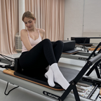 PILATES SOCKS · HVID/SORT